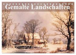 Gemalte Landschaften (Tischkalender 2024 DIN A5 quer), CALVENDO Monatskalender von Stanzer,  Elisabeth