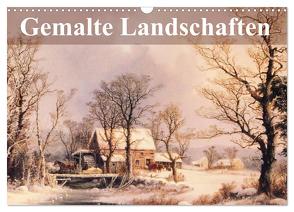 Gemalte Landschaften (Wandkalender 2024 DIN A3 quer), CALVENDO Monatskalender von Stanzer,  Elisabeth
