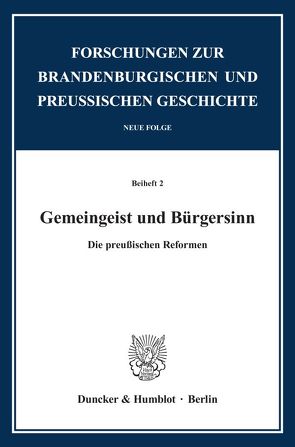 Gemeingeist und Bürgersinn. von Sösemann,  Bernd