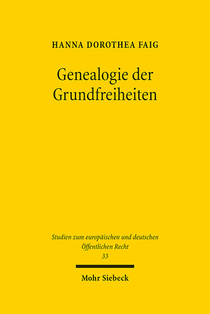 Genealogie der Grundfreiheiten von Faig,  Hanna Dorothea