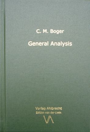 General Analysis von Ahlbrecht,  Jens, Boger,  Cyrus Maxwell, Lieth,  Bernd von der