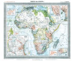 General-Karte von AFRIKA, 1890 [gerollt] von Handtke,  Friedrich, Rockstuhl,  Harald