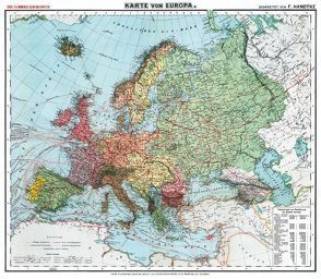 General-Karte von Europa – um 1910 [gerollt] von Handtke,  Friedrich, Rockstuhl,  Harald