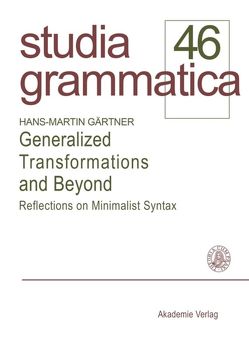 Generalized Transformations and Beyond von Gärtner,  Hans-Martin