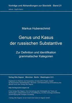 Genus und Kasus der russischen Substantive von Hubenschmid,  Markus