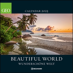 GEO Beautiful World 2023 – Wand-Kalender – Natur-Kalender – Broschüren-Kalender – 30×30 – 30×60 geöffnet