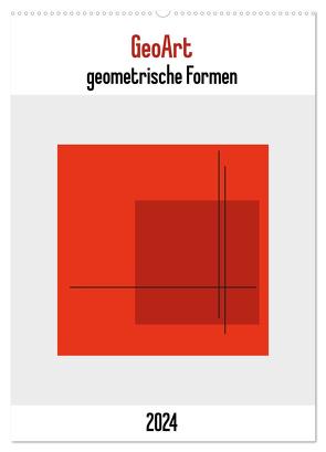 GeoArt – geometrische Formen (Wandkalender 2024 DIN A2 hoch), CALVENDO Monatskalender von Tessarolo,  Franco