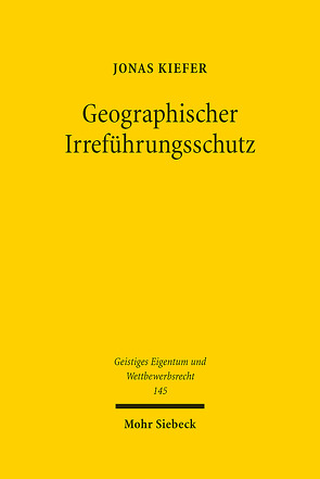 Geographischer Irreführungsschutz von Kiefer,  Jonas