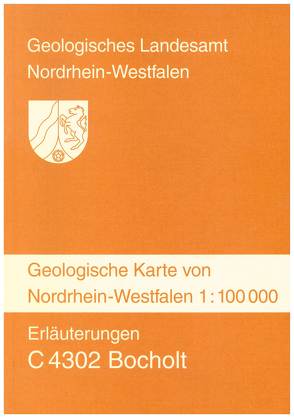 Geologische Karten von Nordrhein-Westfalen 1:100000 / Bocholt von Klostermann,  Josef