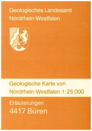 Geologische Karten von Nordrhein-Westfalen 1:25000 / Büren von Erkwoh,  Frank D, Hiß,  Martin, Jäger,  Bertold, Michel,  Gert, Vieth-Redemann,  Angelika