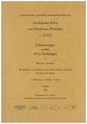 Geologische Karten von Nordrhein-Westfalen 1:25000 / Drolshagen von Dahm-Arens,  Hildegard, Grabert,  Hellmut, Kamp,  Heinrich von, Weyer,  Klaus U