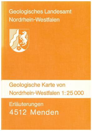 Geologische Karten von Nordrhein-Westfalen 1:25000 / Menden von Krusch,  Paul