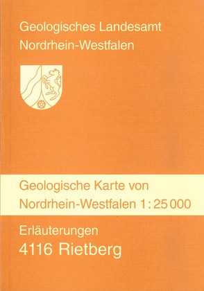 Geologische Karten von Nordrhein-Westfalen 1:25000 / Rietberg von Gawlik,  Arnold, Lenz,  Andreas, Milbert,  Gerhard, Pahlke,  Ulrich