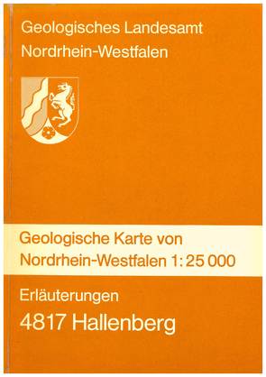 Geologische Karten von Nordrhein-Westfalen 1:25000 / Winterberg [Hallenberg] von Kamp,  Heinrich von, Leuteritz,  Klaus, Mertens,  Hans, Scherp,  Adalbert