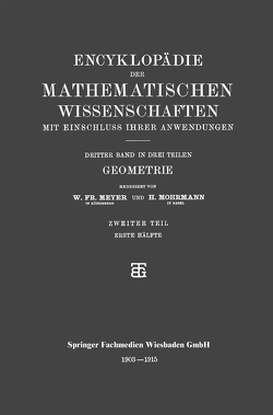 Geometrie von Meyer,  W. Fr., Mohrmann,  H.