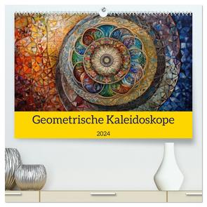 Geometrische Kaleidoskope (hochwertiger Premium Wandkalender 2024 DIN A2 quer), Kunstdruck in Hochglanz von Switzerland,  Bonheur18