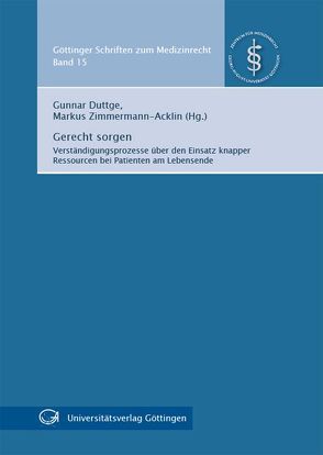 Gerecht sorgen von Duttge,  Gunnar, Zimmermann-Acklin,  Markus