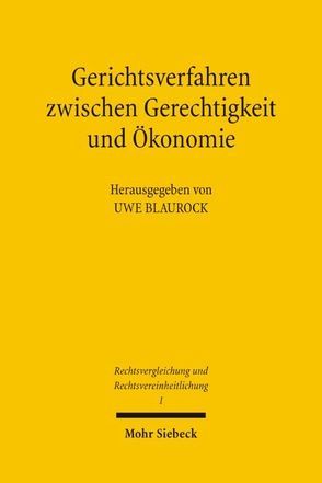 Gerichtsverfahren zwischen Gerechtigkeit und Ökonomie von Blaurock,  Uwe