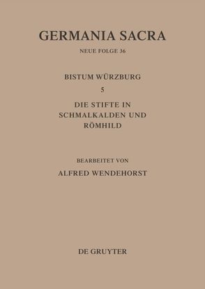 Germania Sacra. Neue Folge / Die Bistümer der Kirchenprovinz Mainz: Das Bistum Würzburg 5: Die Stifte in Schmalkalden und Römhild von Wendehorst,  Alfred