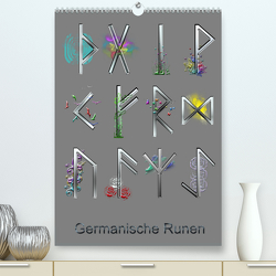 Germanische Runen (Premium, hochwertiger DIN A2 Wandkalender 2023, Kunstdruck in Hochglanz) von Kauss,  Kornelia