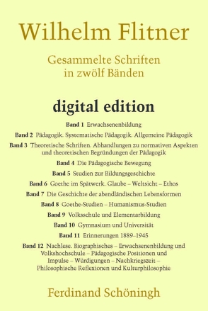 Gesammelte Schriften von Erlinghagen,  Karl, Flitner,  Andreas, Flitner,  Wilhelm, Herrmann,  Ulrich