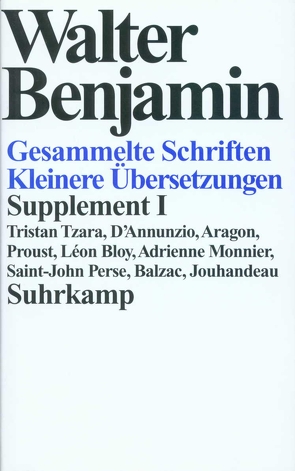 Gesammelte Schriften von Adorno,  Theodor W., Benjamin,  Walter, Scholem,  Gershom, Tiedemann,  Rolf
