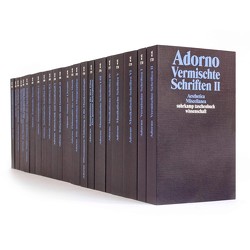 Gesammelte Schriften in 20 Bänden von Adorno,  Gretel, Adorno,  Theodor W., Buck-Morss,  Susan, Schultz,  Klaus, Tiedemann,  Rolf