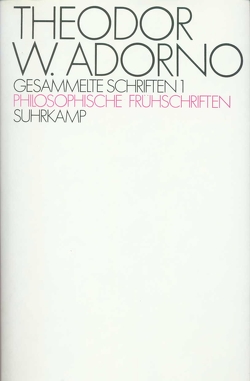 Gesammelte Schriften in zwanzig Bänden von Adorno,  Gretel, Adorno,  Theodor W., Buck-Morss,  Susan, Schultz,  Klaus, Tiedemann,  Rolf