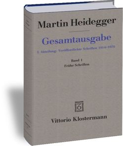 Frühe Schriften (1912-1916) von Heidegger,  Martin, Herrmann,  Friedrich-Wilhelm von