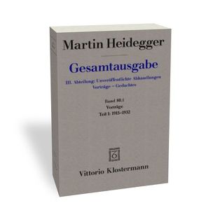 Vorträge von Heidegger,  Martin, Neumann,  Günther