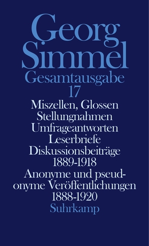 Gesamtausgabe in 24 Bänden von Jaenichen,  Cornelia, Köhnke,  Klaus Christian, Schullerus,  Erwin, Simmel,  Georg