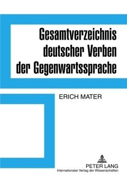 Gesamtverzeichnis deutscher Verben der Gegenwartssprache von Mater,  Erich