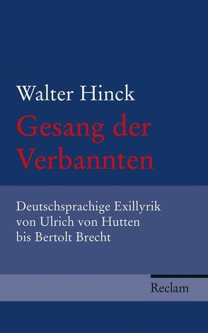 Gesang der Verbannten von Hinck,  Walter