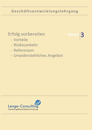 Geschäftsentwicklungslehrgang: Modul 1 Nischenmarketing von Lenge,  Andreas