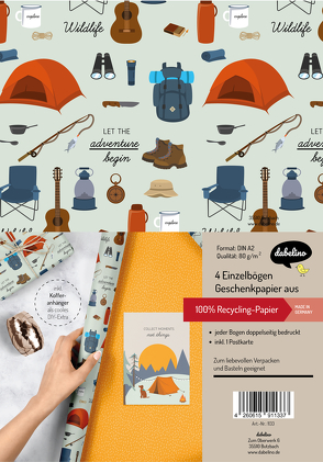 Geschenkpapier Set: Reise und Camping