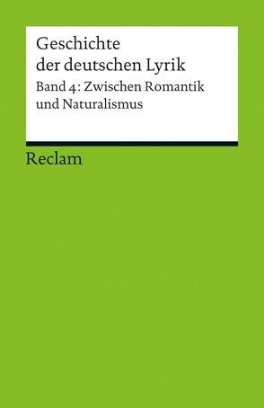 Geschichte der deutschen Lyrik von Sorg,  Bernhard