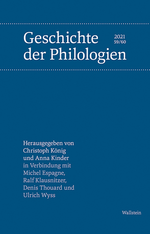 Geschichte der Philologien von Kinder,  Anna, Koenig,  Christoph