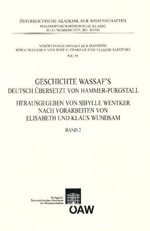 Geschichte Wassafs Band 2 von Wentker,  Sibylle