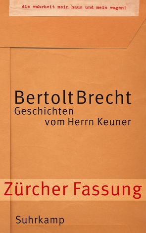 Geschichten vom Herrn Keuner von Brecht,  Bertolt, Wizisla,  Erdmut