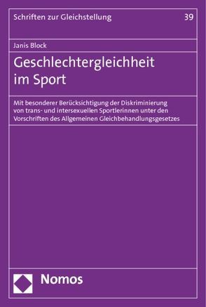 Geschlechtergleichheit im Sport von Block,  Janis