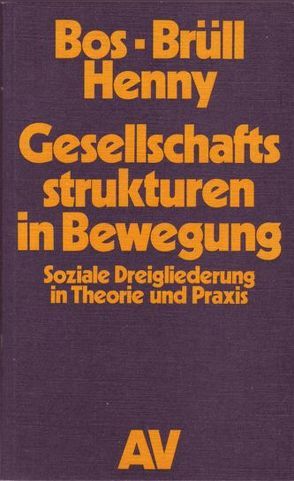 Gesellschaftsstrukturen in Bewegung von Bos,  A H, Brüll,  Dieter, Henny,  A. C.