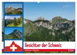 Gesichter der Schweiz – Walliser Weiden (Wandkalender 2024 DIN A2 quer), CALVENDO Monatskalender von Gaymard,  Alain