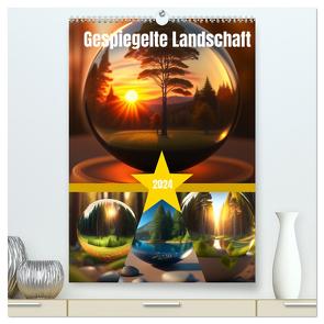 Gespiegelte Landschaft (hochwertiger Premium Wandkalender 2024 DIN A2 hoch), Kunstdruck in Hochglanz von franky58,  franky58