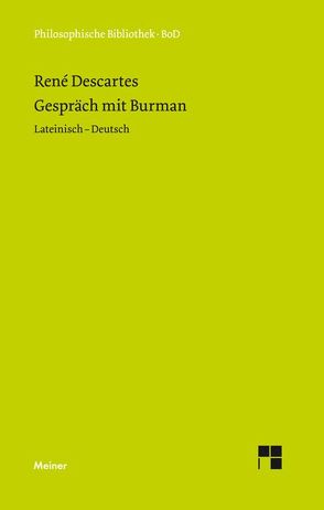 Gespräch mit Burman von Arndt,  Hans W, Descartes,  Rene