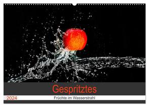 Gespritztes – Früchte im Wasserstrahl (Wandkalender 2024 DIN A2 quer), CALVENDO Monatskalender von Scheurer,  Monika