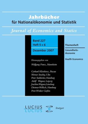 Gesundheitsökonomie / Health Economics von Henke,  Klaus-Dirk