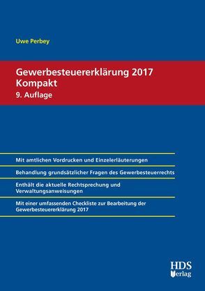 Gewerbesteuererklärung 2017 Kompakt von Perbey,  Uwe
