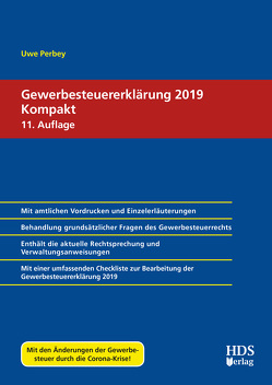 Gewerbesteuererklärung 2019 Kompakt von Perbey,  Uwe
