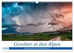 Gewitter in den Alpen (Wandkalender 2024 DIN A3 quer), CALVENDO Monatskalender von Jovanovic,  Danijel
