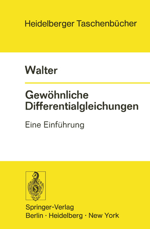 Gewöhnliche Differentialgleichungen von Walter,  Wolfgang